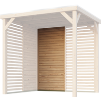 Karibu Karibu Seitenwand geschlossen für Pavillon 'Baros' naturbelassen halbe Breite