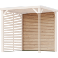 Karibu Karibu Seitenwand geschlossen für Pavillon 'Baros' naturbelassen
