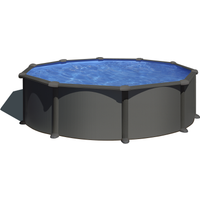GRE Stahlwandpool-Set 'Anthracite' Ø 460 × 132 cm