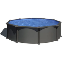 GRE Stahlwandpool-Set 'Anthracite' Ø 350 × 132 cm