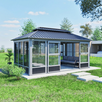Sojag Sojag Pavillon 'Olan 1017' grau/schwarz 494 x 283 x 291 cm, mit Moskitoschutz