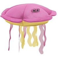 Westmann Sitzsack und Schwimmtier 'Qualle' pink 80 x 18 x 80 cm
