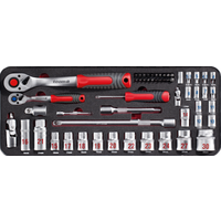 toom Steckschlüssel-Set 1/2" und 1/4" 56-teilig