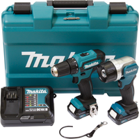 Makita Combo Kit Akku-Bohrschrauber 'DF333DSAL1' mit 2 Akkus, mit LED-Akku-Handstrahler, 12 V