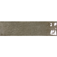 Wandfliese 'Brunei' grau glänzend 6,5 x 25 cm