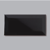 Wandfliese 'Metrotiles' schwarz 9,8 x 19,8 x 0,68 cm