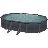 GRE Stahlwandpool-Set 'Granada' 610 x 375 x 132 cm mit Sicherheitsleiter und Sandfilteranlage