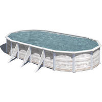 GRE Stahlwandpool-Set 'Nordic' 730 x 375 x 120 cm mit Sandfilter und Sicherheitsleiter