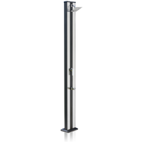 GRE Solardusche 'Luxe' silbern 38 Liter, 20 x 11 x 215 cm