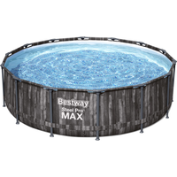 Bestway Aufstellpool 'Steel Pro MAX' Komplett-Set, grau rund Ø 427 x 107 cm