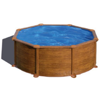 GRE Stahlwandpool-Set 'Mauritus' Ø 350 x 132 cm mit Sandfilter und Sicherheitsleiter
