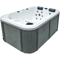 mediPOOL Whirlpool 'Fransisco' silbern 184 x 124 x 75 cm