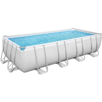 Bestway Frame-Pool-Set 'Power Steel' 488 x 244 x 122 cm mit Sicherheitsleiter und Filterpumpe