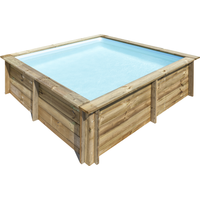 GRE Massivholzpool-Set 'City' 225 x 225 x 68 cm mit Leiter und Sandfilter