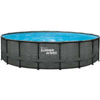 Aufstellpool 'Elite Frame' Rattan-Optik grau Ø 549 x 132 cm