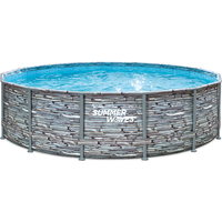 Frame-Pool-Set 'Elite' Ø 427 x 107 cm mit Einstiegsleiter und Filterpumpe