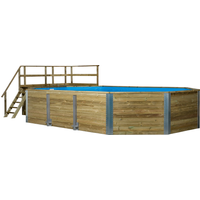Weka Massivholz-Pool '594' achteckig, 714 x 376 x 116 cm