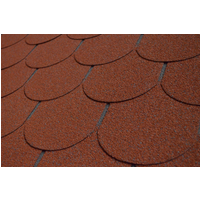 Charvat Bitumen-Biberschindeln rot 33,3 x 100 cm