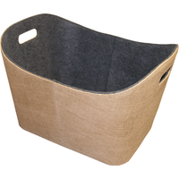 SwissBrands Filzkorb mit Juteverkleidung anthrazit/beige 55 x 35 x 40 cm