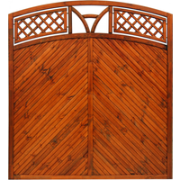 andrewex Sichtschutzzaun 'Toulon' mit Bogen 180 x 180/195 cm teak