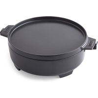 Weber Dutch Oven 'Gourmet BBQ System' Gusseisen schwarz mit Pfanne
