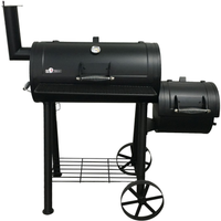 EL FUEGO El Fuego Smoker- und Holzkohlegrill 'Edmonton' schwarz 121 x 124 x 66 cm