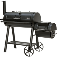 El Fuego Smoker- und Holzkohlegrill 'Buffalo' schwarz 155 x 132 x 78 cm