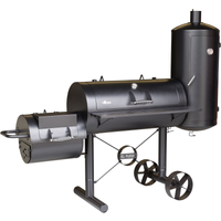 El Fuego Smoker- und Holzkohlegrill 'Kiona' schwarz 211 x 173 x 70 cm