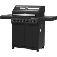Rösle Gasgrill 'Artiso Nero G4 SIB' schwarz 139 x 114,5 x 53 cm