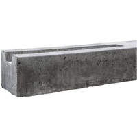 Beckers Betonzaun Betonzaunplatte 'Standard River' 200 x 38,5 x 3,5 cm grau