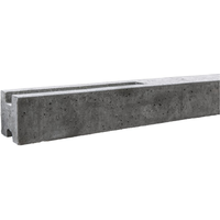 Beckers Betonzaun Zwischenpfosten 'Standard' einseitig 11 x 11 x 248 cm grau