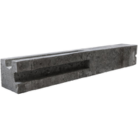 Beckers Betonzaun Eckpfosten 'Standard' einseitig 11 x 11 x 248 cm grau