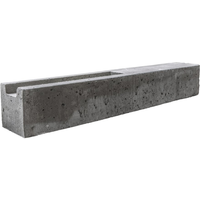 Beckers Betonzaun Anfangspfosten 'Standard' doppelseitig 13 x 13 x 80 cm grau