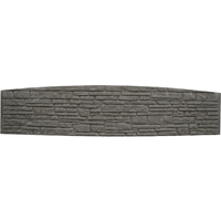 Beckers Betonzaun Betonzaunbogenplatte 'Standard Montana' Beton/Stahl grau 200 x 45 x 3,5 cm