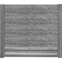 Beckers Betonzaun Sockelplatte 'Standard' 200 x 38,5 x 3,5 cm grau
