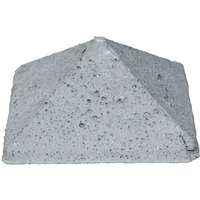Beckers Betonzaun Betonanfangspfostenkappe 'Klassik Diamant' betongrau 14 x 5 x 14 cm