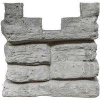 Beckers Betonzaun Anfangspfostenkappe 'Mediterran Nostalgie' 20 x 20 x 10 cm grau