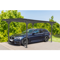 Westmann Carport 'Helsinki' mit Flachdach anthrazit Metall 503 x 305 x 232 cm