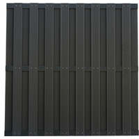 WPC-Zaun 'Miro' anthrazit 180 x 180 cm