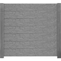 Beckers Betonzaun Zaunplatte 'Klassik Montana' betongrau 184 x 4,8 x 26 cm