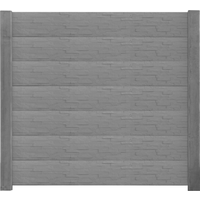 Beckers Betonzaun Zaunplatte 'Klassik Rimini' betongrau 184 x 4,8 x 26 cm