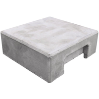 Beckers Betonzaun Betonanfangspfostenkappe 'Klassik' betongrau 14 x 5 x 14 cm