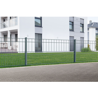 deutsche zauntechnik Doppelstabmattenzaun-Set 'Milo' anthrazit 1200 x 80 cm