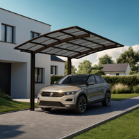 Ximax Einzelcarport 'Portoforte Typ 80 MR' mattbraun 270 x 495 x 298 cm