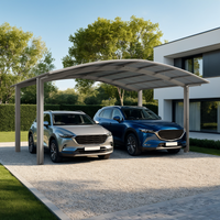 Ximax Doppelcarport 'Portoforte Typ 80 M-Ausführung' Aluminium edelstahlfarben 542 x 495 x 298 cm