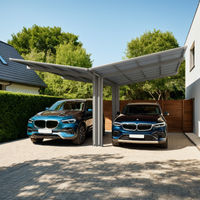 Ximax Doppelcarport 'Linea Typ 80 Y-Ausführung' Aluminium edelstahlfarben 548 x 495 x 294 cm