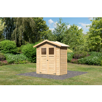 Karibu Gartenhaus 'Kolle 0' Fichtenholz naturbelassen ECO standard 180 x 93 x 222 cm