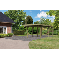 Karibu Einzelcarport 'Carlos 2' Kiefer PVC-Dach 670 x 318 x 234 cm