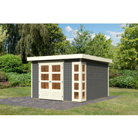 Karibu Gartenhaus 'Terko 6' terragrau 334 x 216 x 331 cm