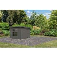 Karibu Gartenhaus 'Meteor B' terragrau/anthrazit 309 x 218,5 x 292,4 cm